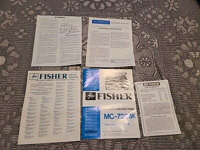 Fisher MC 723BK Operating Instructions Manual Only Vtg Audio Component System-image