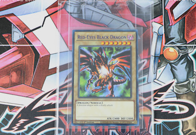 YuGiOh Red-Eyes Black Dragon LDS1-EN001 1st Edition Blue Ultra Rare-image