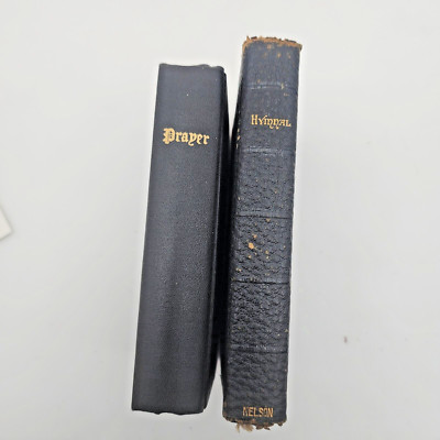 Vintage Antique Prayer Book Hymnal Protestant 1945 1916 GC VGC R-image