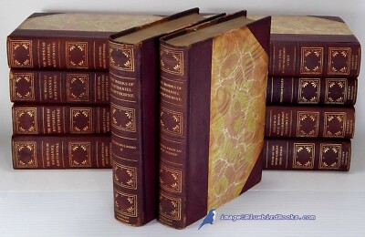 10-volume set of the Works of Nathaniel HAWTHORNE | VG half leather HCs 85664-image