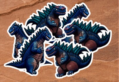 Godzilla Monster Art Stickers Waterproof Monster Multi Colours Kaiju Car, Truck-image