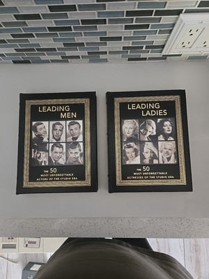 Easton Press, LEADING MEN & LEADING LADIES, Set Of 2 - leather-bound-image