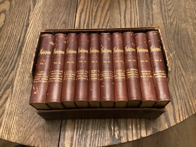 1884 Ten Volume Leather Boxed Set William Shakespeare Dramatic Plays-image