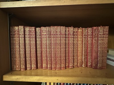 Antique 1920 Rudyard Kipling 20 Leather Book Set Doubleday Collectors -image