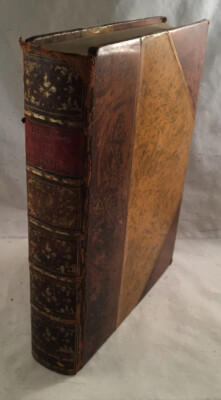 ANTIQUE FRENCH LEATHER BOOK JJ ROUSSEAU LES CONFESSIONS 3 VOLUME SET 1927-image