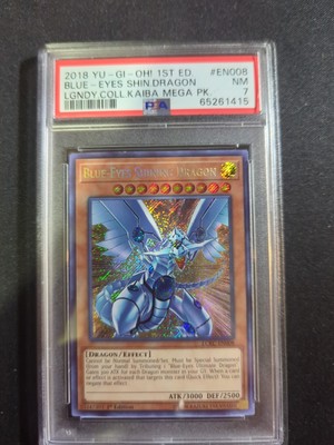 Yu-Gi-Oh Blue Eyes Shining Dragon PSA 7-image
