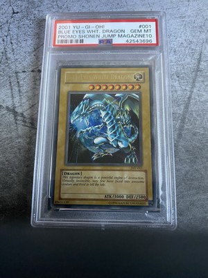 YuGiOh Blue Eyes White Dragon PSA 10 GEM MINT JMP-001 2001-image