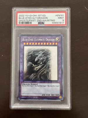 Yu-Gi-Oh! Blue-Eyes Ultimate Dragon Ghost Rare Card GFP2-EN181 PSA 9-image