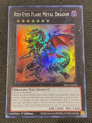 YuGiOh! Red-Eyes Flare Metal Dragon RA01-EN038 Super Rare 1st Edition Near Mint-image