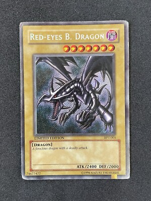 Yugioh EYE Of ANUBIS ERROR  Red Eyes Black Dragon BPT-005 HP/Damaged Secret Rare-image