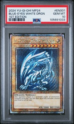2024 YU-GI-OH! MP24-25TH ANV TIN: DUELING MIRRORS BLUE-EYES WHITE DRAGON PSA 10-image