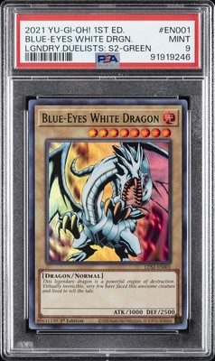 2021 YU-GI-OH! LEGEND DUELISTS: SEASON 2 #EN001 BLUE-EYES WHITE DRAGON PSA 9-image