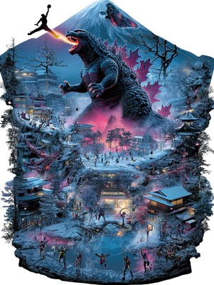 Godzilla Jordan Logo Vinyl Car Decal Sticker – Waterproof & UV-Resistant-image