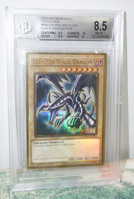 Red-Eyes Black Dragon 1st Edition BGS 8.5 MAGO-EN003 Yu-Gi-Oh Maximum Gold-image