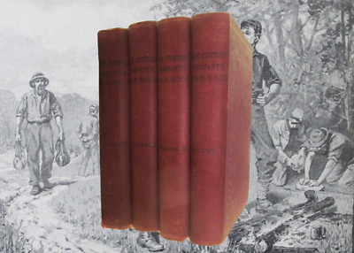 Battles Leaders of Civil War 4 volume set 1887 Leather Century Co De Vinne First-image