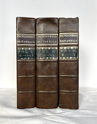 Encyclopedia Britannica First Edition 1771 3 Volume Facsimile Replica Set-image