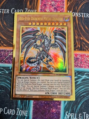 Yu-Gi-Oh Red-Eyes Darkness Metal Dragon MGED-EN009 Premium Gold Rare 1st Ed NM-image