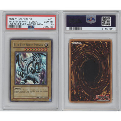2002 Legend of Blue Eyes - Blue Eyes Whit Dragon PSA 10 - Unlimited-image