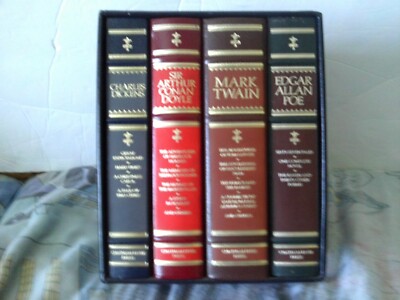 Classic of World Literature - Poe, Twain, Doyle, Dickens Leather Bond Books Set-image