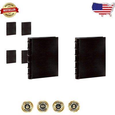 Classic Black Photo Album Set: 300 Capacity with Optically Clear Pockets-image