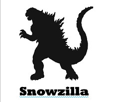 Snowzilla sticker, window decal, mailbox decal, laptop decal-image