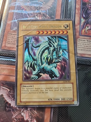 Blue Eyes White Dragon LOB-001 Legend Of Blue Eyes Yugioh! RARE-image