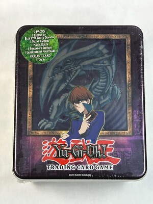 YUGIOH 2003 Blue-Eyes White Dragon BPT Booster Pack Collector's Tin - SEALED-image