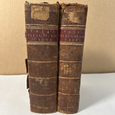 Hale's History Pleas of the Crown 1778 London Edition Two Volume Set Rare Books-image