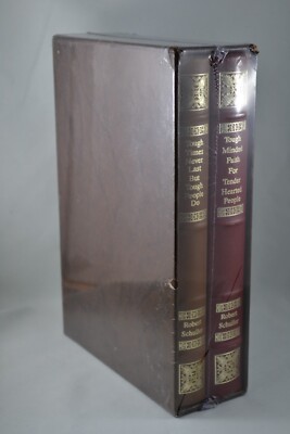 Robert Schuller Tough Times Never Last But Tough People Do Leather Book Set NEW-image
