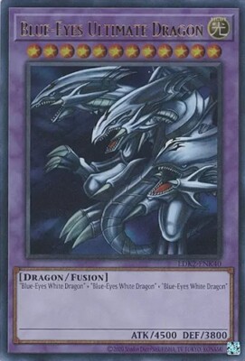 Yugioh - Blue-Eyes Ultimate Dragon - Ultra Rare NM - Free Holo Card-image