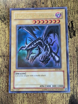 Yugioh Red-Eyes B. Dragon SDJ-001 Unlimited Ultra Rare-image