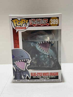 FUNKO POP! ANIMATION: YU-GI-OH! - BLUE EYES WHITE DRAGON #389 NEW-image