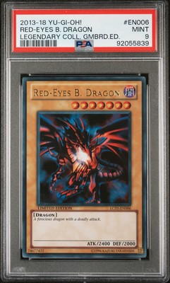 2013-2018 YU-GI-OH! LEGEND COLL GAMEBOARD ED #EN006 RED-EYES B. DRAGON PSA 9-image