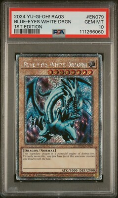 Yu-Gi-Oh! Blue-Eyes White Dragon 2024 RA03-EN079 Platinum Secret Rare | PSA 10-image