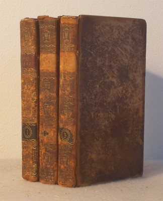 Antique ADVENTURES OF GIL BLAS by Tobias Smollett 3 VOLUME SET Leather LE SAGE-image