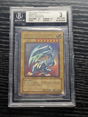 Yu-Gi-Oh! Blue-Eyes White Dragon SDK-001 Ultra Rare - Beckett Graded 3-image