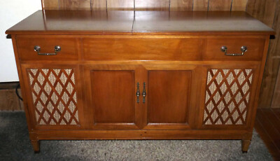 1964 Fisher Electra VII Console E-49 w 481A Stereo Tube Amplifier 6BQ5 - Working-image