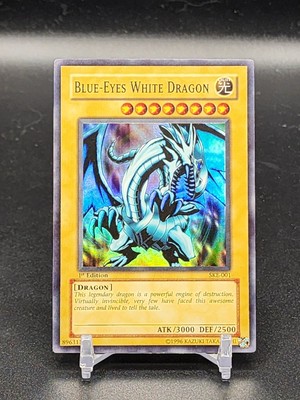 Yugioh! Blue Eyes White Dragon-Super Rare-SKE-001-1st Edition-NM-image