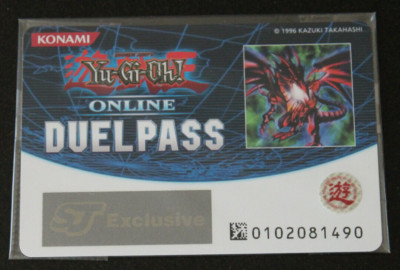YuGiOh NEW 1996 kazuki takahashi online Duelpass Sealed Red-Eyes Black Dragon-image