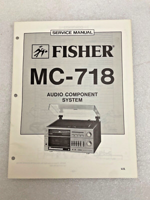 Vintage Original Fisher MC-718 Audio Component System Service Manual Repair-image