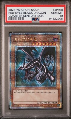 Yu-Gi-Oh! Red Eyes Black Dragon PSA 10 QCCP-JP018 Quarter Century SCR Japanese-image