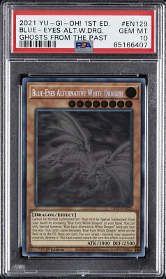 2021 YU-GI-OH! GHOSTS FROM THE PAST BLUE-EYES ALTERNATIVE WHITE DRAGON PSA 10-image