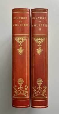 Antique Two-Volume Set Ceuvres de Moliere-image