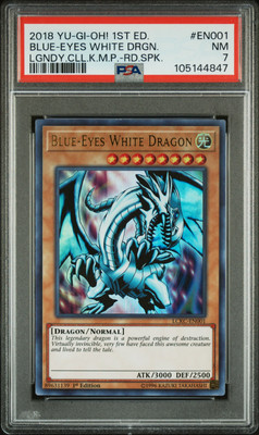 Yu-Gi-Oh! TCG Blue-Eyes White Drgn. #EN001 PSA 7-image
