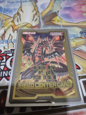 YuGiOh Cards red eyes darkness metal Field center collectible trading card game.-image