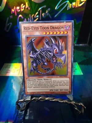 YUGIOH TCG Misprint ! RED-EYES TOON DRAGON SHVI-EN036 SUPER 1ST EDITION NM+-image