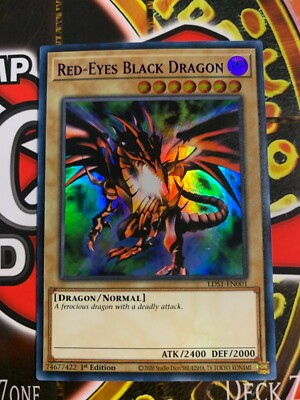 Red-Eyes Black Dragon - LDS1-EN001 - 1st Ultra Rare NM (Purple/Blue/Green)-image