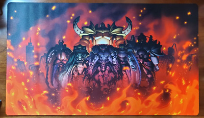 Yu-Gi-Oh! Playmat Desktop Mat Red Eyes Black Dragon Slifer Neos-image