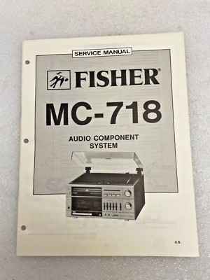 Vintage Original Fisher MC-718 Audio Component System Service Manual Repair-image