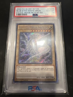 YuGiOh Blue-Eyes White Dragon MVP1-ENS55 1st Edition Secret Rare PSA 10-image